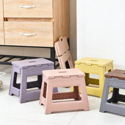 Folding Step Stool Lightweight Plastic Step Stool Foldable Step Stools Non Slip Folding Stools for Kitchen Bathroom Bedroom