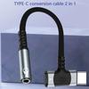 3.5mm Type-C Audio Charger Splitter 2-in-1 Adapter 3.5mm Jack USB C Splitter  Audio Converter