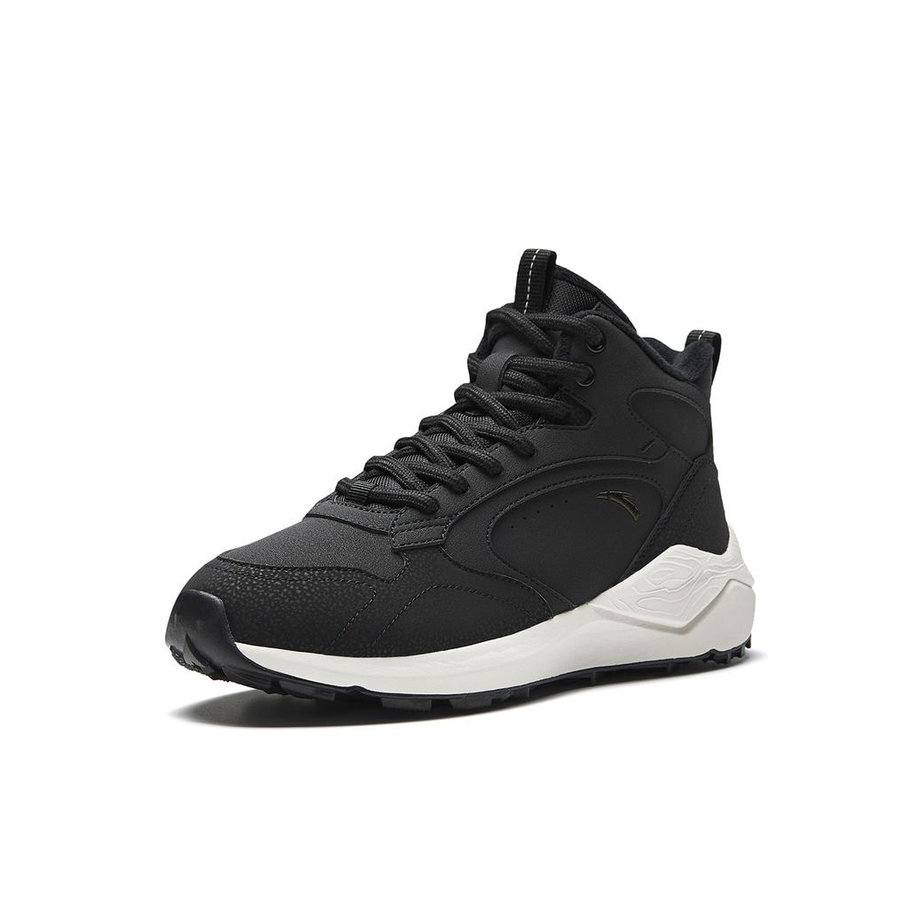 Anta Tazhou Synthetic Leather Fabric Trendy Retro Fashion Fleece Wear-Resistant Shock Absorption High-Top Casual Shoes Women Casual Shoes 922548922-2