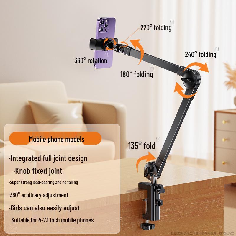 

Adjustable Bedside Phone & Tablet Holder for Live Streaming and Desktop Use