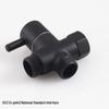 Black All-Copper Quick-Open Three-Way Water Splitter Valve for Showers