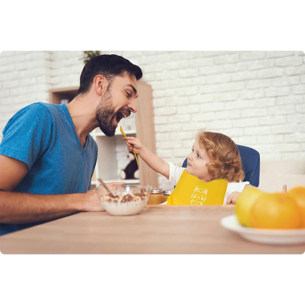 Ricokids Silicone Feeding Bib Yellow