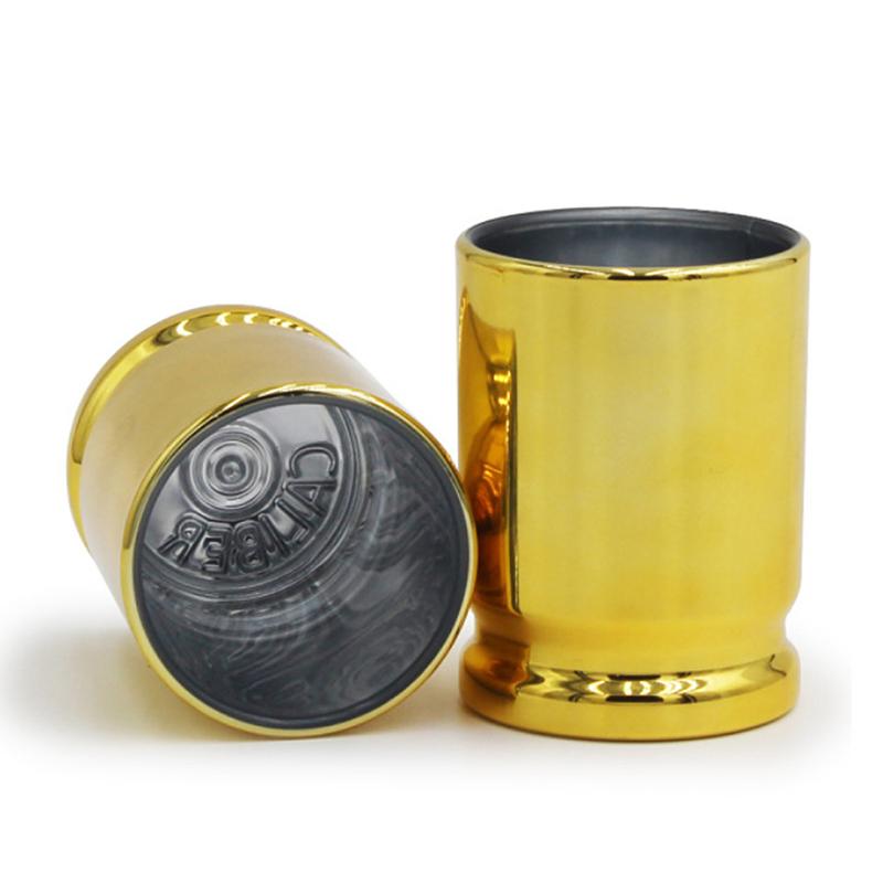 4Pcs Travel Drink Bottle Bullet Caliber Wine Cup Whiskey Wine Glass Shot Glass