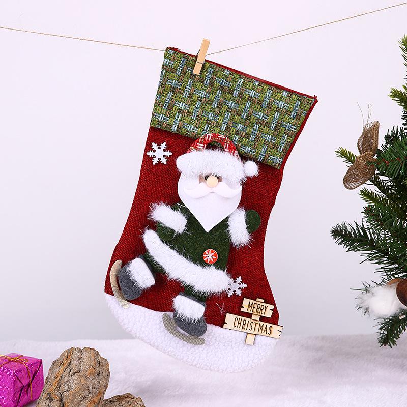 Christmas Stocking Gift Bag – Candy & Ornament Holder for Tree Decorations