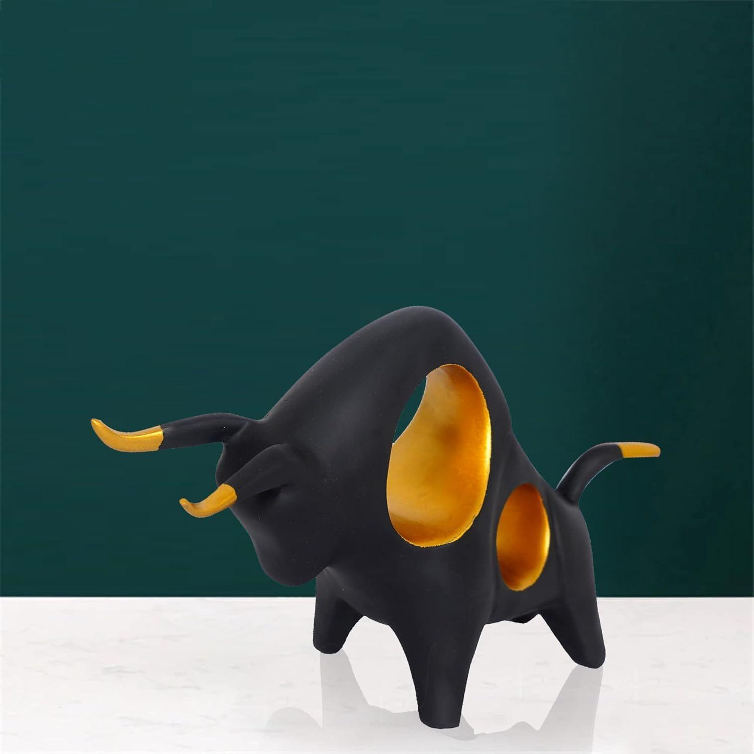 

Угловая фигурка быка, выставочный экспонат быка для домашнего декора, фигурки животных для домашних полок, декоративный предмет (многокрасочный)