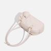Small Fragrant Korean Version of Ringer Boston Bag Sweet Autumn Milk Tea Color Handbag Single Shoulder Crossbody Bag Bag Woman