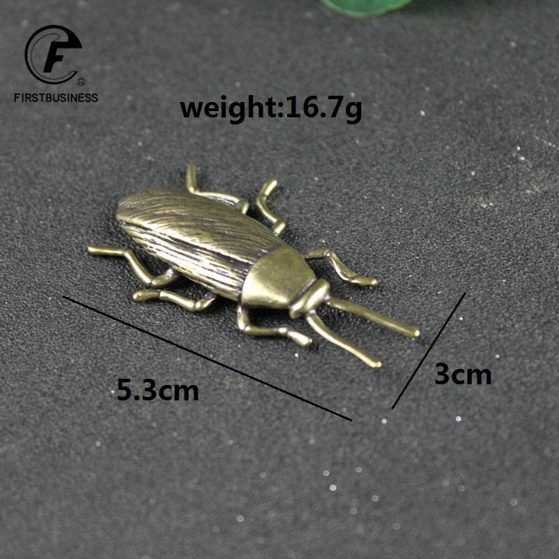 Soild Brass Cricket Figurines Miniatures Desktop Ornaments Tricky Spoof Insect Toy Retro Animal Small Statue Crafts Decorations