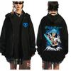 Japan Anime Bleach Kurosaki Ichigo Printed Hooded Men Women Zip Up Hoodies Casual Loose Sweatshirt Harajuku Zipper Jacket
