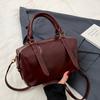 IELGY Large Capacity Boston Bag Commuter All-Match Handbag Retro One-Shoulder Messenger Pillow Bag