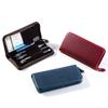 Premium Leather Travel Wallet - Zippered Organizer with Pen Slots, Card Holder Multi-Functional Travel Essentials Pouch