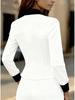 European 2025 Fashion Slimming Color Block Long Sleeve Women's Shirt