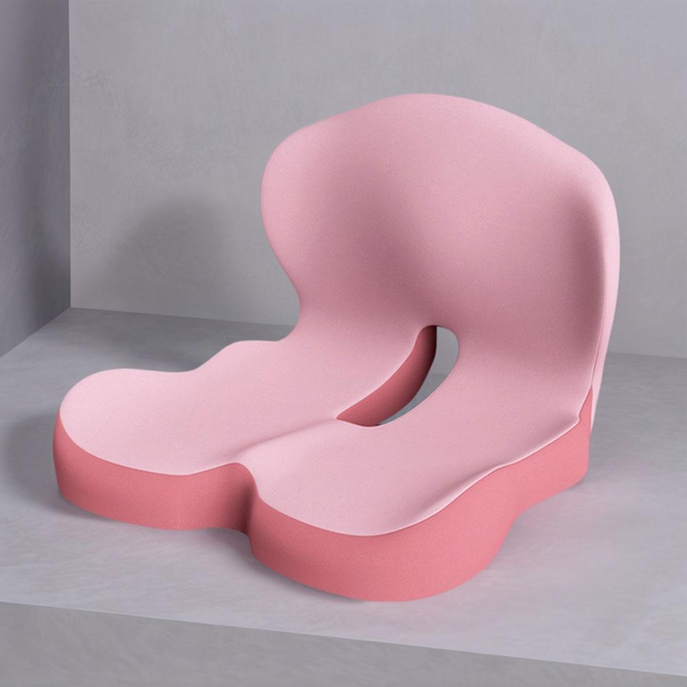 Memory Foam L-Shaped Integrated Car Seat Cushion with Lumbar Support Sitting Pillow for Office Workers Car Drivers