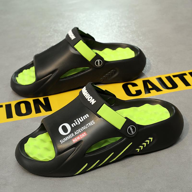 Fashion 2025 Men's Massage Slippers Indoor Outdoor Sandals Beach Casual Shoes Comfortable Slide Men's Women's Home Slippers Big Size 47