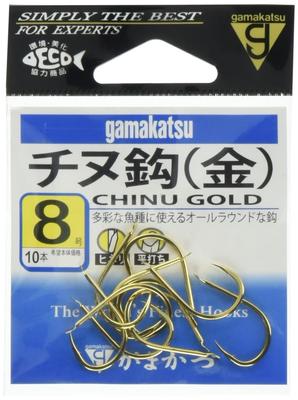 Gamakatsu Schwarzer Seebrassenhaken, Gold, Größe 9