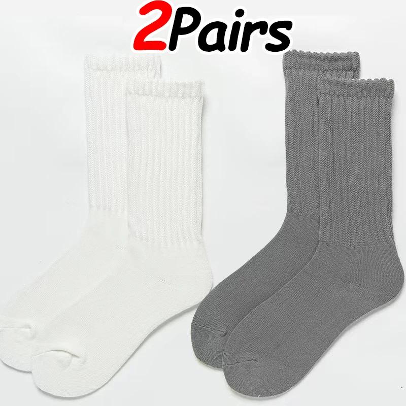 1/2pairs Lolita Long Socks Women Autumn Winter Solid Color Knitted Warm Tube Sox Ladies Crochet Sox Boot Cuffs Stockings