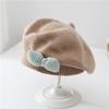 Children's Beret Baby Girl Outdoor Hat Spring Autumn Korean Style Fashionable Breathable Warmth Windproof Knitted Wool Painter's