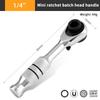 Mini Treble 1/4 Ratchet Wrench Double Ended Ouick Socket Screwdriver Hex Torque Wrenches Set 2-In-1 Spanner Hand Repair Tools