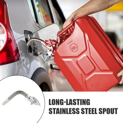 Car Fuel Pouring Pipe Stainless Steel Flexible Pouring Spout Nozzle Gas Can Oil