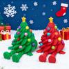 3D Printed Christmas Tree Movable Santa Claus Snowman Desktop Ornament New Year Christmas Decorations Crafts Children Gift