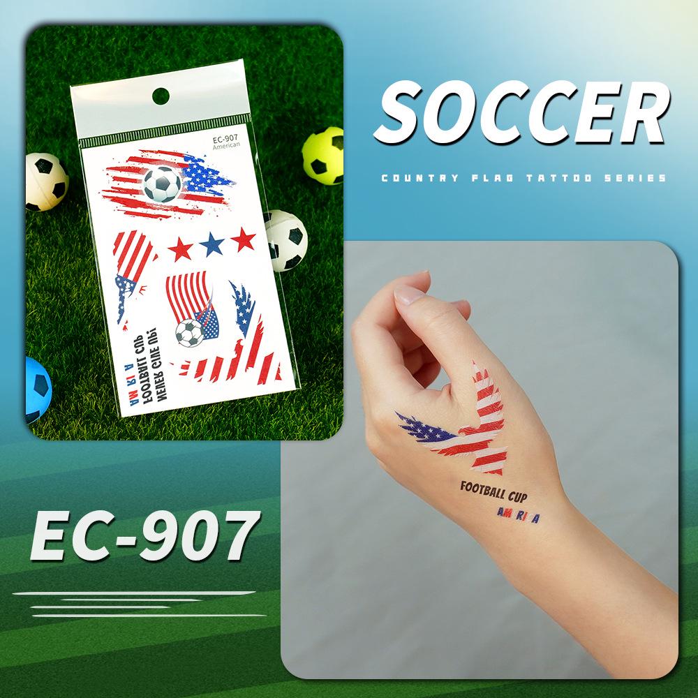 Ruikalong USA Canada Mexico Flag Waterproof World Cup Tattoo Stickers