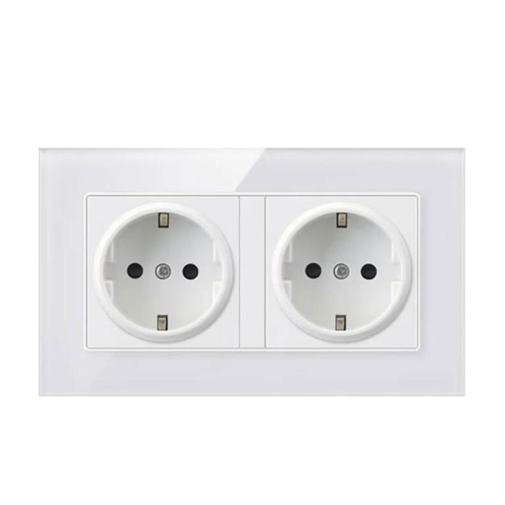 European Standard Wall Power Socket Panel Round Hole Panel Socket