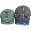 3D Artwork Alphabet A-Z Print Unisex Snapback Baseball Hat Washed Cotton Non-Stretch Fabric Baseball Cap Adjustable Sun Hat