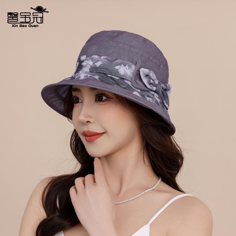 Summer New Outdoor Sun Hat Children Thin Breathable Mother Sunscreen Basin Hat Fashionable Versatile Big Eaves Bucket Hat