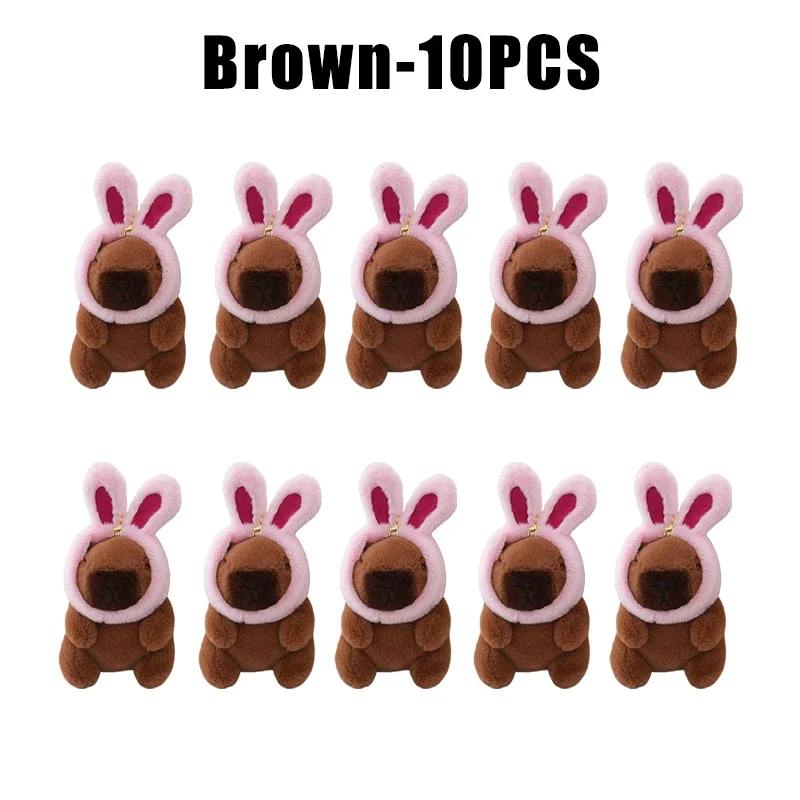 Cartoon Capybara Plush Keychain Pendant Toy Doll Bag Hanging Ornament Cute Desktop Car Decoration for Kids Birthday Gift