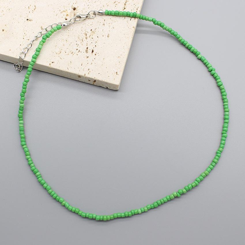 Simple Seed Beads Choker  Women Korean Fashion Charm Colorful Handmade Boho Collar Chain Neck Necklace Femme Jewelry  Gift