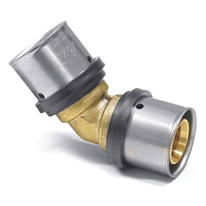 Coude à Sertir 45° 32mm, Raccord Multicouche DVGW