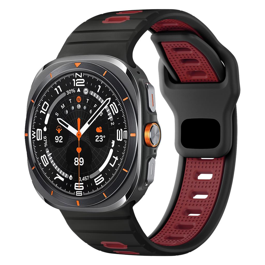 Sports Silicone Bands for Samsung Galaxy Watch Ultra Strap 47mm Accessories Two-tone Breathable Bracelet Galaxy Watch 7 Ultra 47