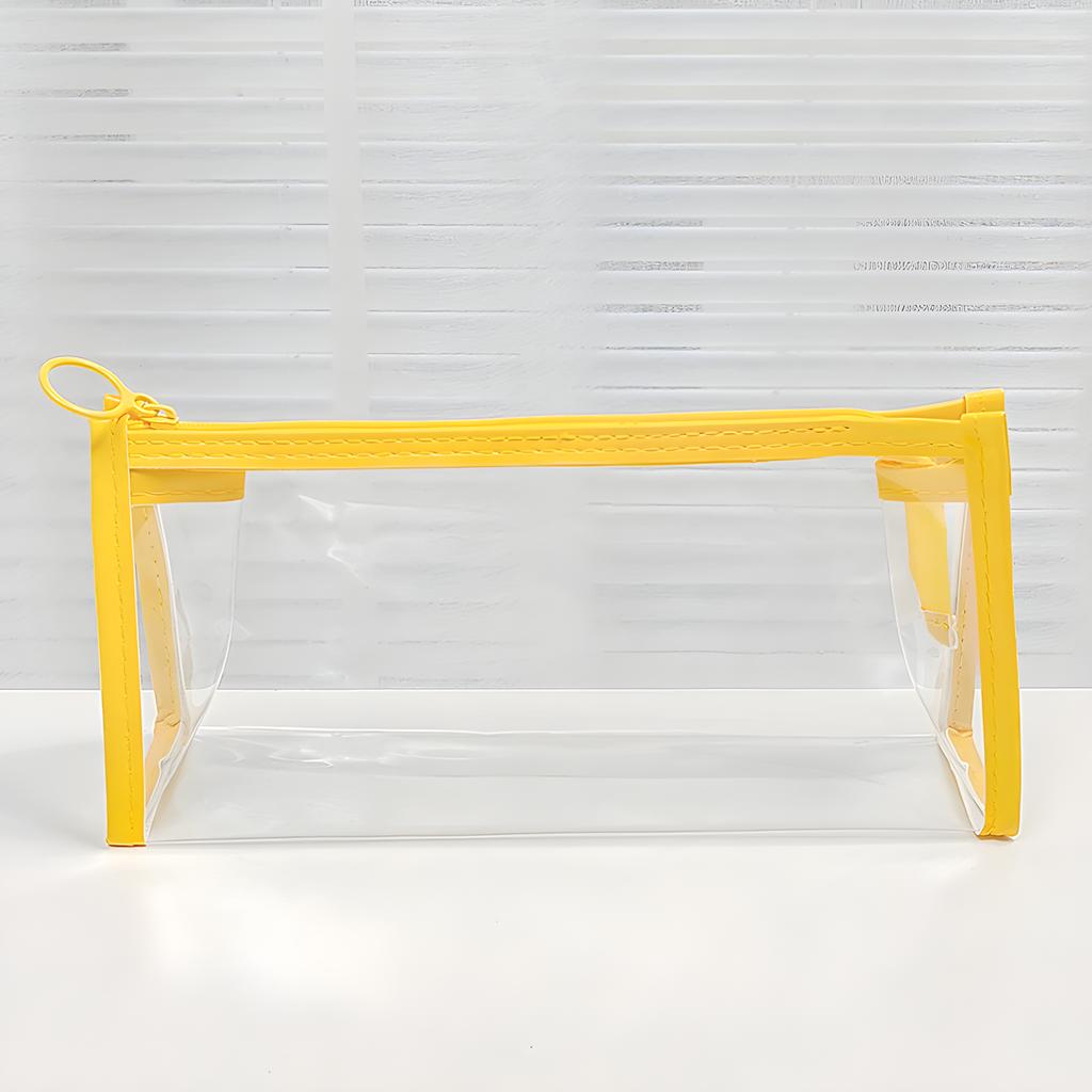 Clear Pencil Pounch Pen Case,Waterproof  Toiletry Cosmetic Makeup Bag, Multifonction Stationery Organizer for Students Adults Te