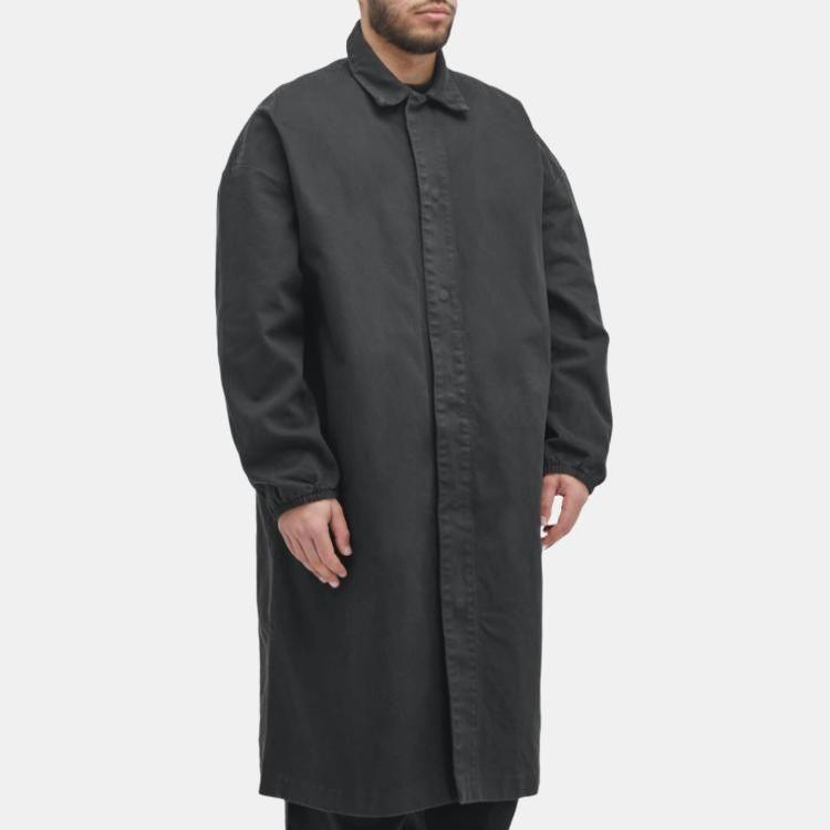 Fear of God Essentials SS24 Denim Car Coat 'Jet Black' Men's 202SP244571F