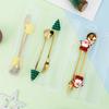 Christmas Dessert Fork and Spoon Set