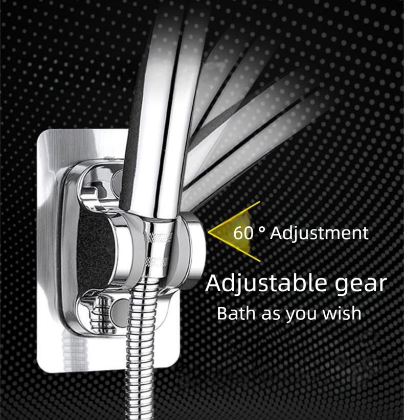 1Pcs Universal Shower Head Holder Strong Adhesive Waterproof Adjustable Shower Bracket Base Bathroom Shower Head Support