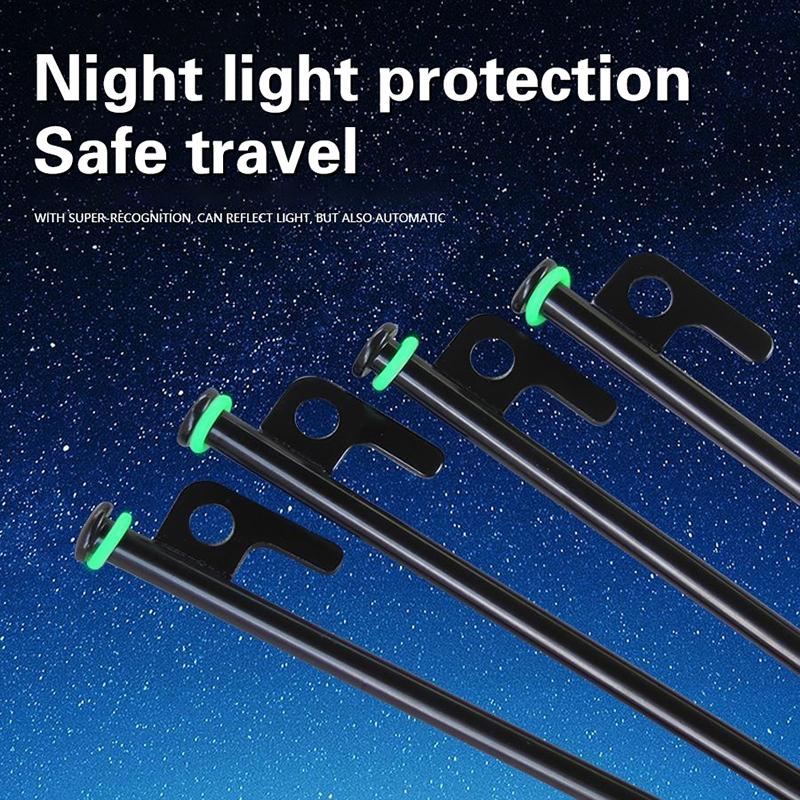 10Pcs Outdoor Ground Nail Luminous Ring Silicone Rubber O-Ring Warning Ring For Camping Tent Nail Accessories