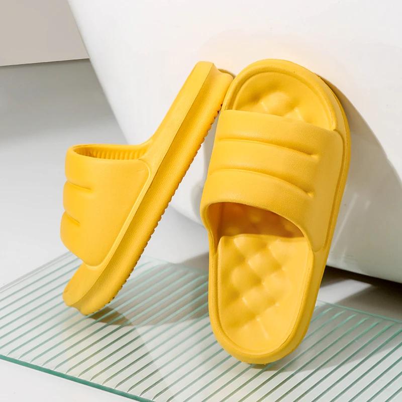 Fashion Women Thick Platform Cloud Slippers Indoor Home Non Slip Bathroom Slides Woman Soft Sole Eva Slippers Summer Beach Flip Flops