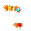 45pcs Colorful Drink Fruit Cake Sticks Picks Bar Party Club Decorations Goldfish