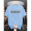 Men's Summer Cotton Fashionable Casual Loose RESPECT Camouflage Letter Printed Round Neck Short Sleeved T-shirt Top