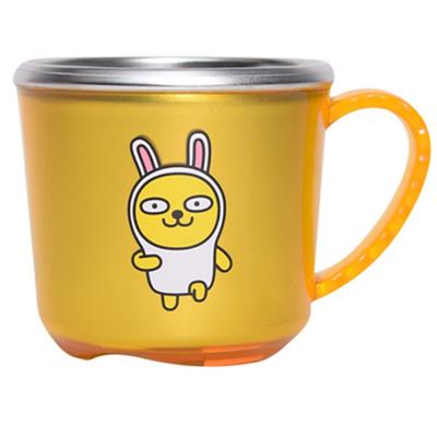 Lilpang Kakao Friends Transparent Non-slip Stainless Steel Cup Large, Plain, 1 Piece, Popular Korean Parenting Items