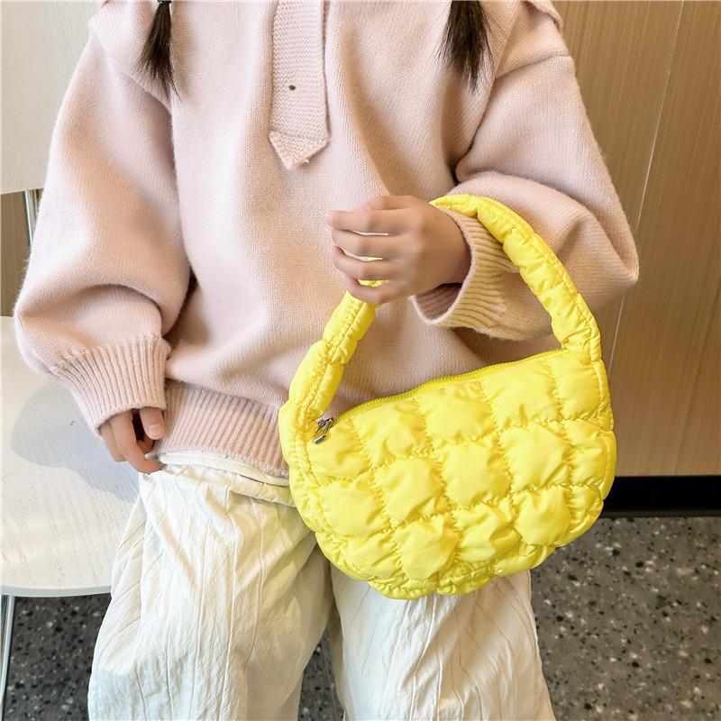 Childrens And Autumn Winter Temperament Portable Simple Texture Girl Cloud Bag