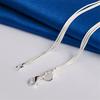 925 Sterling Silver Exquisite Frosted Glossy Beaded Necklace Women Fashion Party Favor Wedding Jewelry