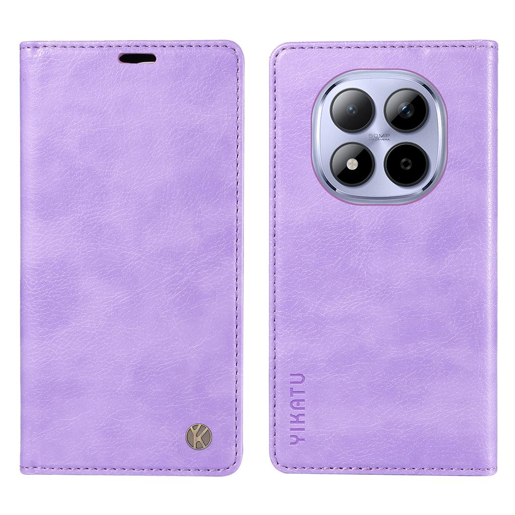 For Xiaomi Redmi Note 15 Pro 5G (Global) Wallet Case YIKATU YK-006 Magnetic Closure Leather Phone Cover Litchi Texture