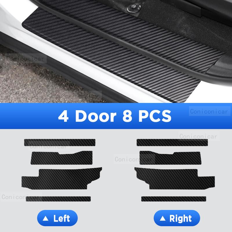 For GAC Trumpchi GS8 -2025 Auto Tailgate Guard Door Sill Pedal Carbon Fibre Texture Accessories Leather Styling Car Sticker