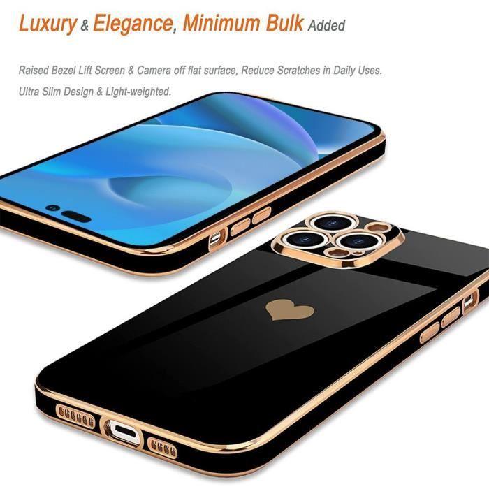 Protective Case - E.F.CONNECTION - for iPhone 14 Pro - Flexible - Heart Pattern - Anti-Scratch