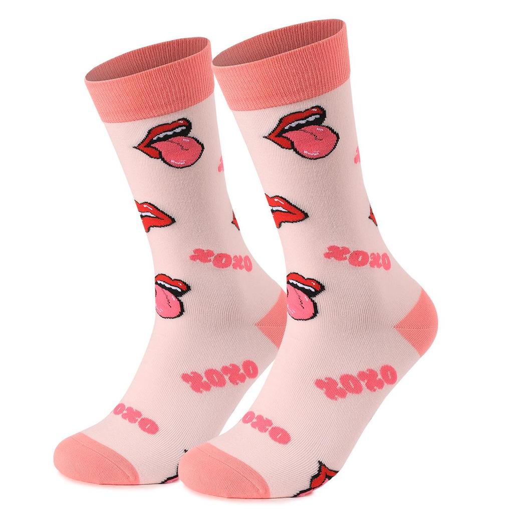 New Valentine's Day Series: Mid-Calf Cotton Socks - Sweat-Absorbent & Odor-Resistant, One Size, Unisex.