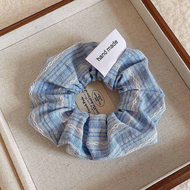 Scrunchie Coreano in Pizzo con Volant e Fiocco - Accessorio per Capelli Carino e Dolce