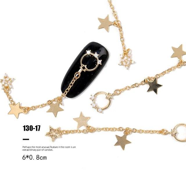Un morceau de strass brillants en Zircon pour Nail Art, diamants de luxe, chaînes à pampilles, bijoux en perles, décorations d'ongles, accessoires de manucure
