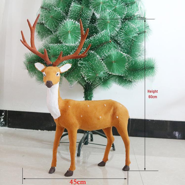 Fawn Sika Deer Christmas Ornaments - Small Decorative Reindeer Props