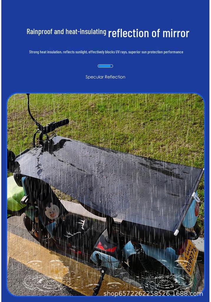 Universal Retractable Sun & Rain Protection Cover for Cars, E-Bikes, and Motorcycles